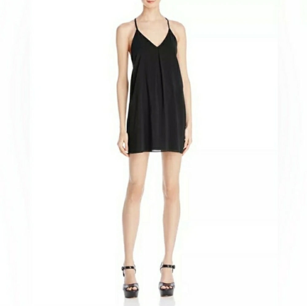 ALICE + OLIVIA Black Fierra Racerback Dress EUC!